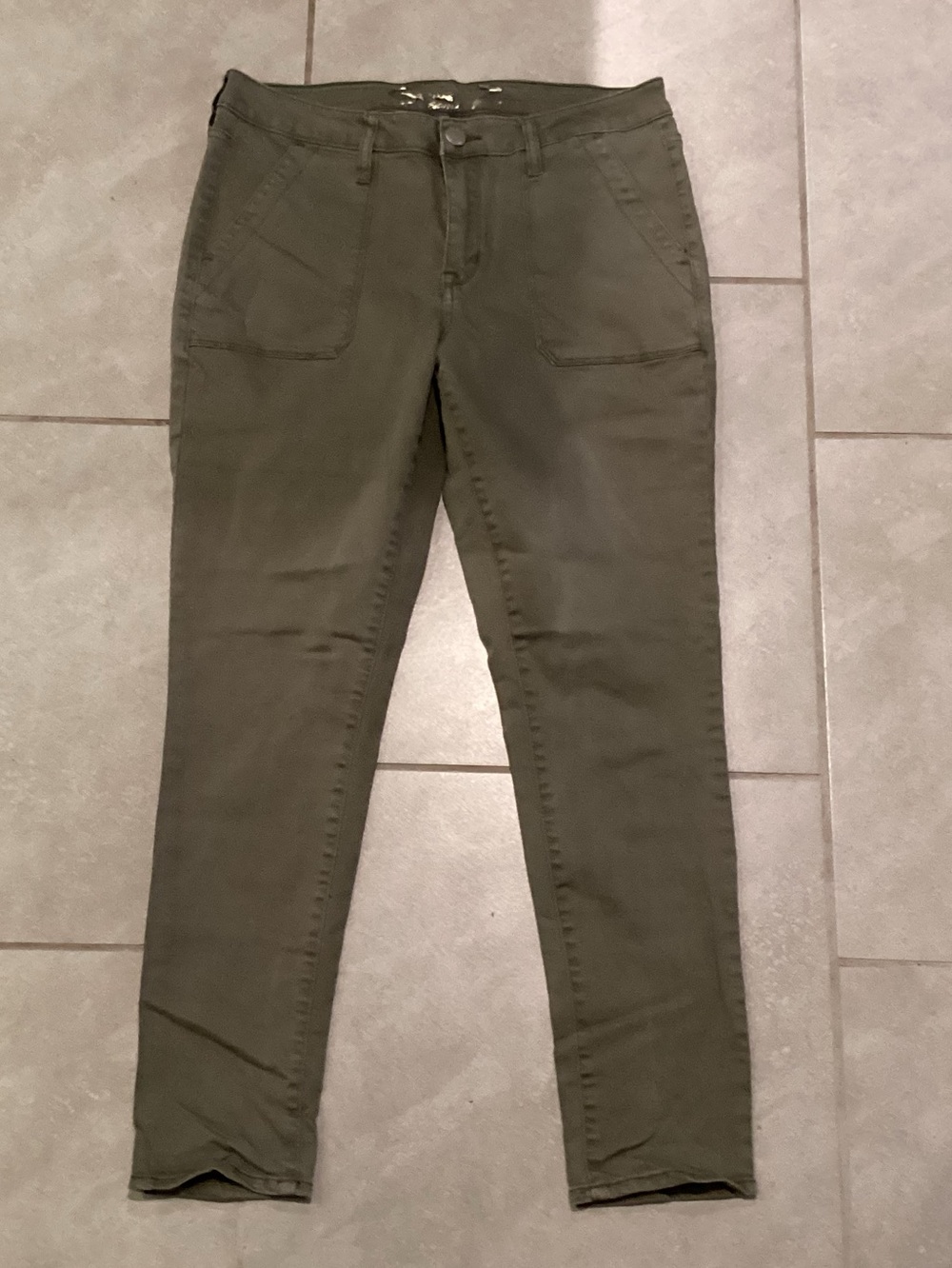 Seven7 Utility Ankle Skinny Pants in Olive